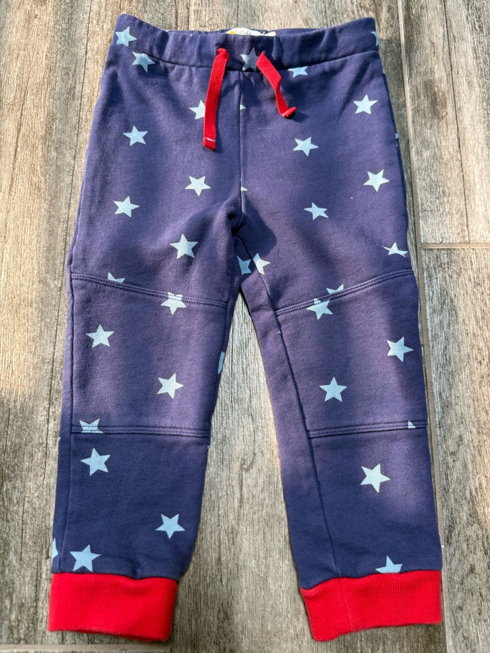 Baby Boden Toddler Star Print Navy Jogger Pants with Red Accents - 2-3T